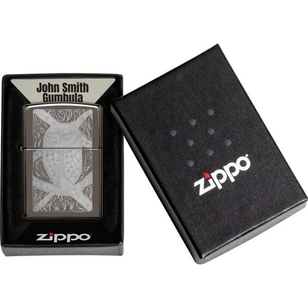 Zippo John Smith Gumbula Design Black Ice Lighter