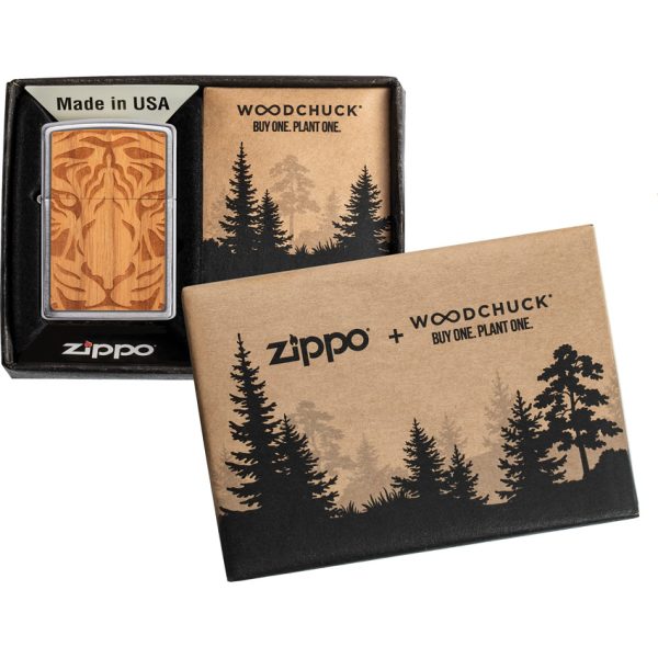 Zippo Woodchuck Cherry Tiger Lighter