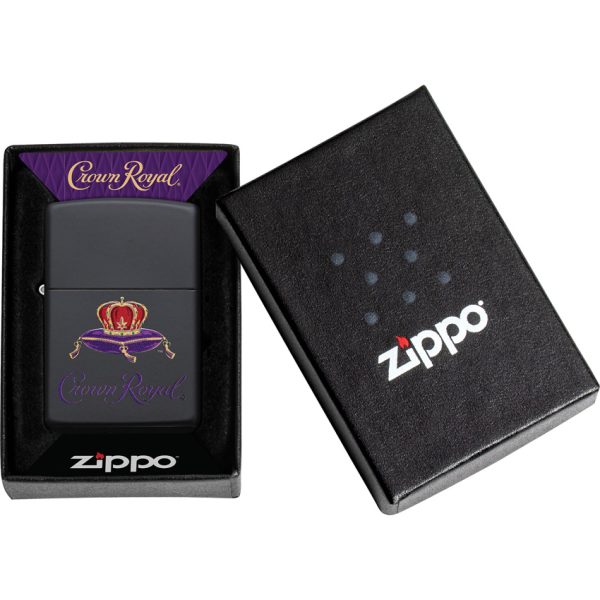 Zippo Crown Royal Design Lighter Black Matte