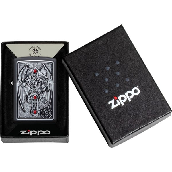 Zippo Winged Dragon Cross Lighter Black Matte