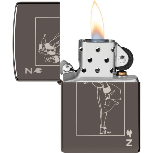 Zippo Windy Design Black Ice Lighter