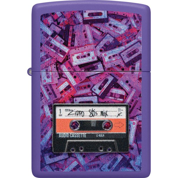 Zippo 80s Cassette Tape Lighter Purple