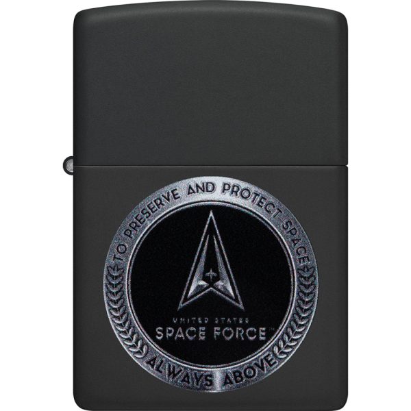 Zippo U.S. Space Force Design Black Matte Lighter
