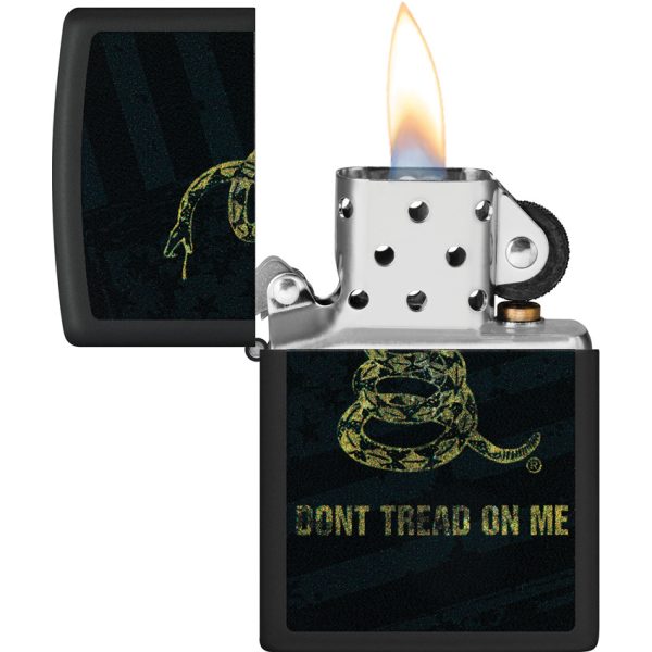 Zippo Don't Tread On Me Black Matte Lighter