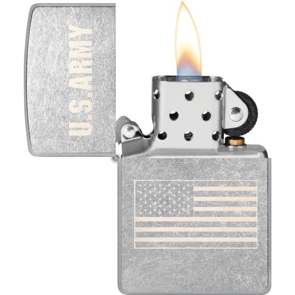 Zippo U.S. Army Lighter - Street Chrome, Boxed (ZO73755)