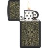 Zippo Skull Filigree Design Black Matte Lighter