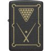 Zippo Billiards Design Black Crackle Lighter