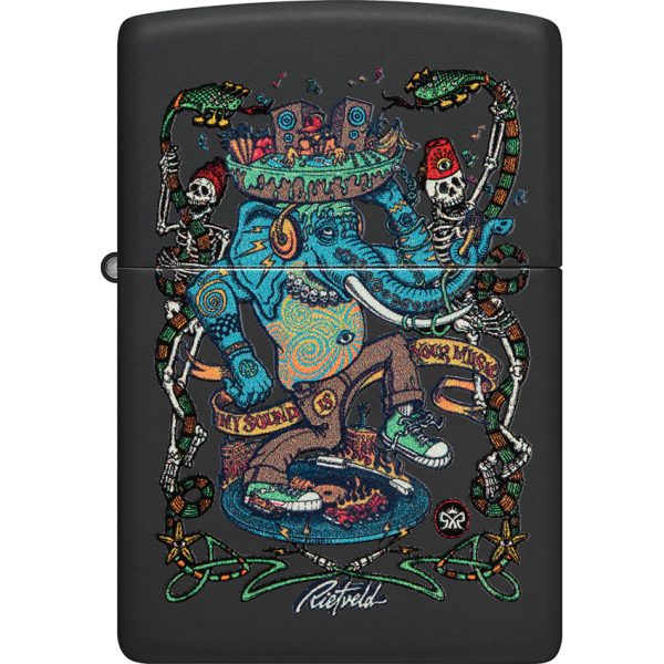 Zippo Rick Rietveld Blacklight Lighter Black Matte