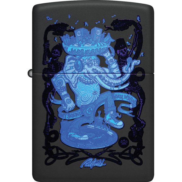 Zippo Rick Rietveld Blacklight Lighter Black Matte