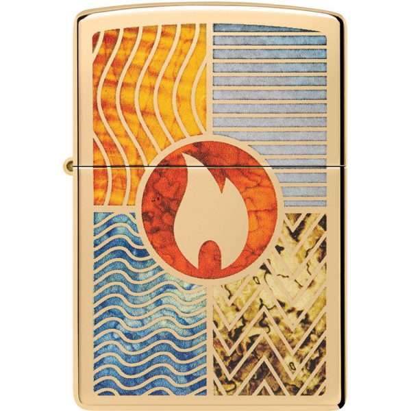 Zippo Elements Of Earth High Polish Brass Lighter