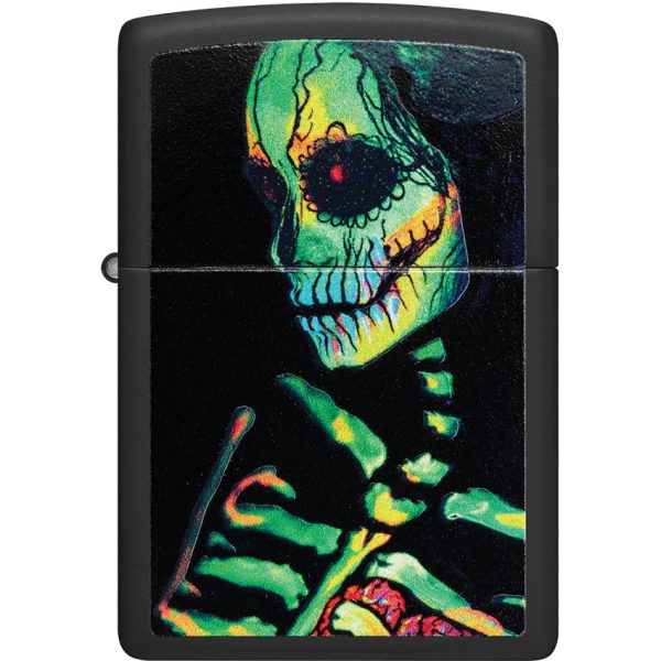 Zippo Sugar Skeleton Black Light Sensitive Lighter