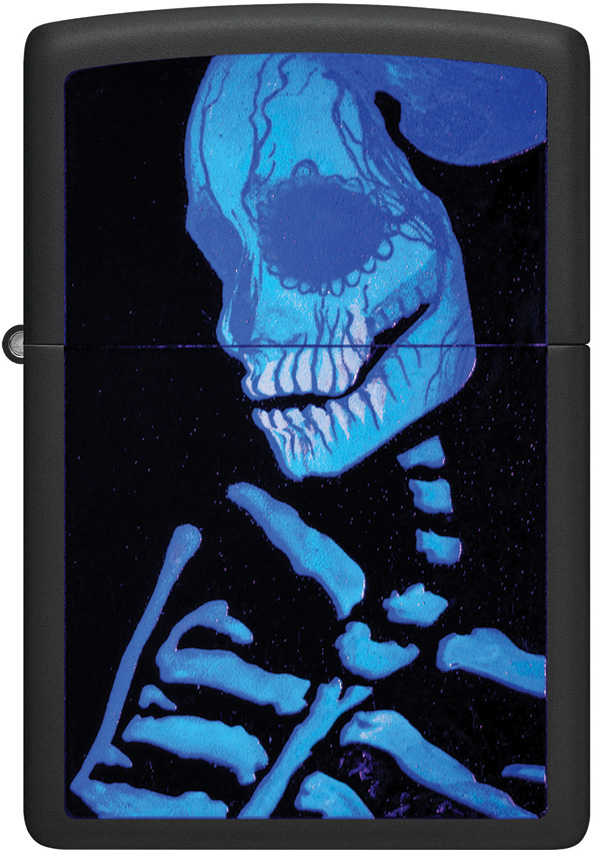 Zippo Sugar Skeleton Black Light Sensitive Lighter