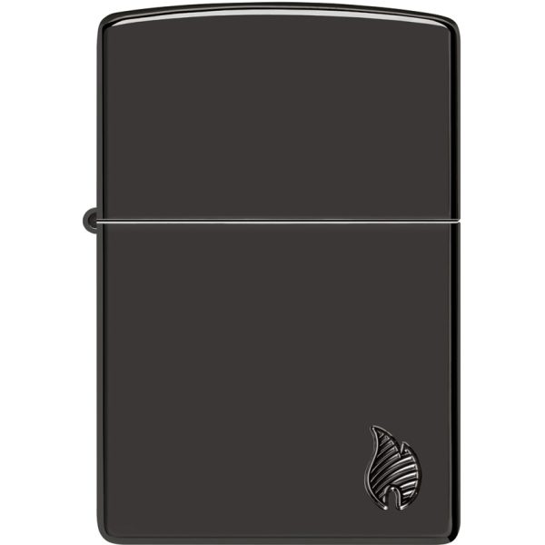 Zippo Armor Series Flame Lighter High Polish Black Ice
