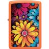 Zippo Flowers Design Orange Matte Lighter
