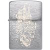 Zippo Skull Castle Brushed Chrome Lighter