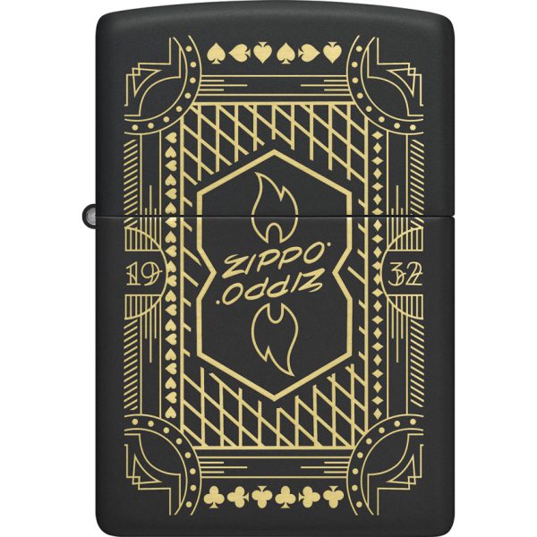 Zippo Lines Design Lighter Black Matte