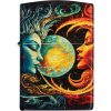 Zippo Spiritual Sun and Moon Tumbled Brass Lighter