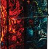 Zippo Spiritual Sun and Moon Tumbled Brass Lighter