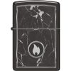 Zippo Marble Flame High Polish Black Ice Lighter