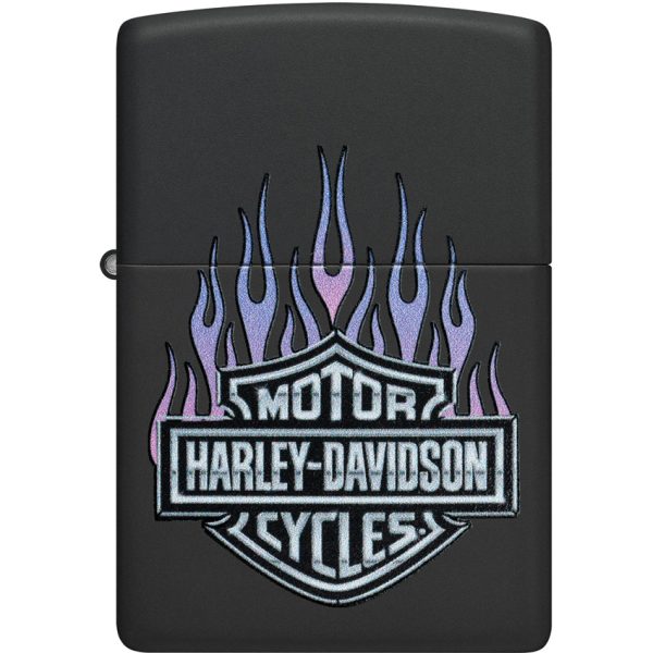 Zippo Harley Davidson Lighter - Black Matte, Boxed
