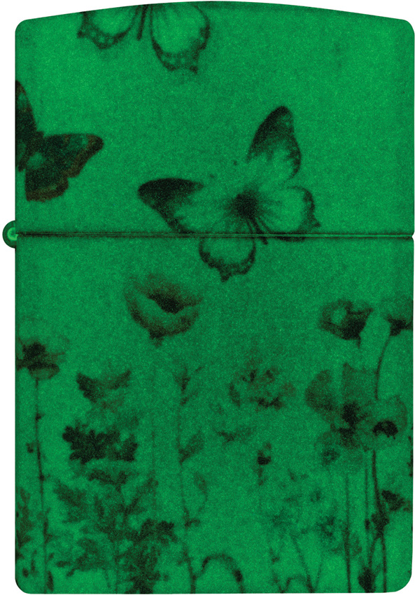 Print Zippo Glowing Butterflies Lighter with Glow in the Dark