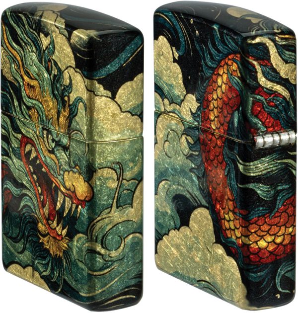 Zippo Dragon Fusion Tumbled Brass Lighter