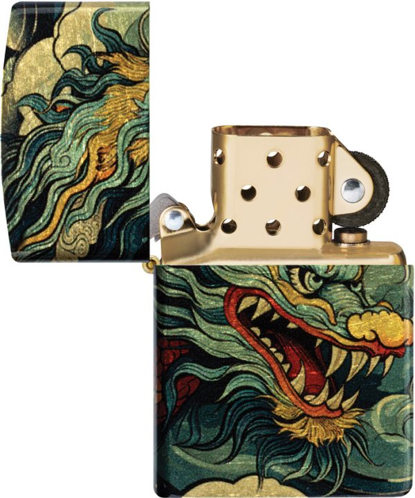 Zippo Dragon Fusion Tumbled Brass Lighter