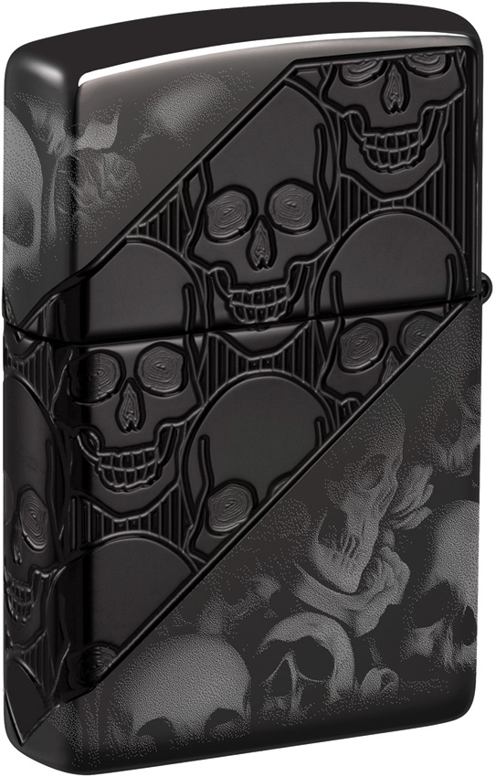 Zippo Skull Collage Armor High Polish Black Lighter