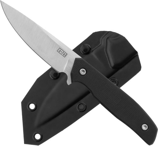 ZA-PAS Knives Ambro 2 Fixed Blade 3.5" D2 Black G10