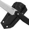 ZA-PAS Geo Fixed Blade Black 3.5" D2 Steel w/ Sheath