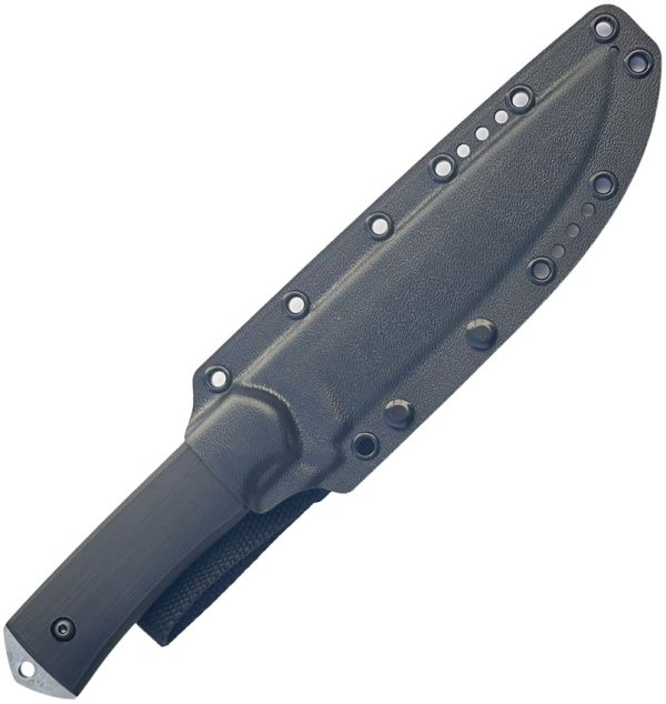 ZA-PAS VIDI Fixed Blade Knife 6" Black G10 w/ Sheath