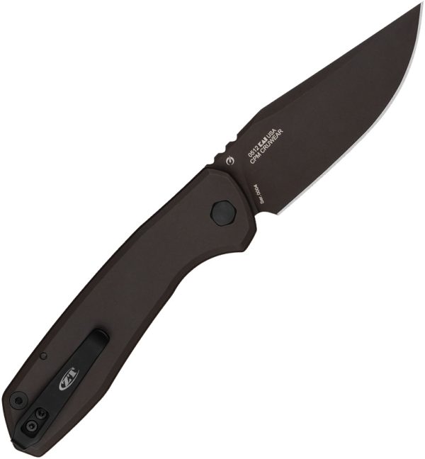 Zero Tolerance 0512 Auto Button Lock Folding Knife Brown