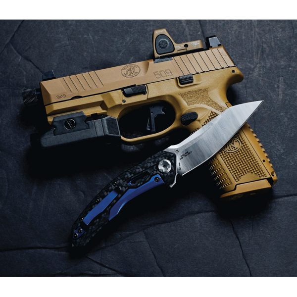 Created with RNI Films app. Preset 'Agfa Optima 200 v.3' Zero Tolerance 0762 Sub-Framelock 3.5" CPM-20CV Carbon Fiber Folding Knife
