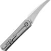 Kizer Cutlery Feist 2 Framelock Folding Knife Gray Titanium 2.88"