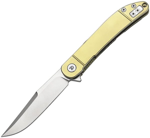 Dreamtech Framelock Ti Gold Folding Knife 3.13" VG-10 Satin