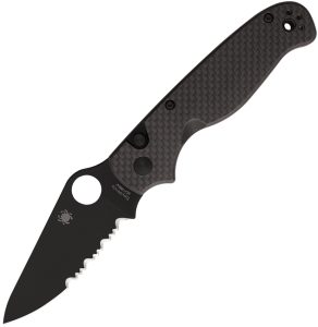 Spyderco ButtonUp Button Lock Folding Knife 3.25" Black Oxide