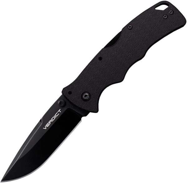 Cold Steel Verdict Lockback Folding Knife 3" AUS-10A Black G10 Handle
