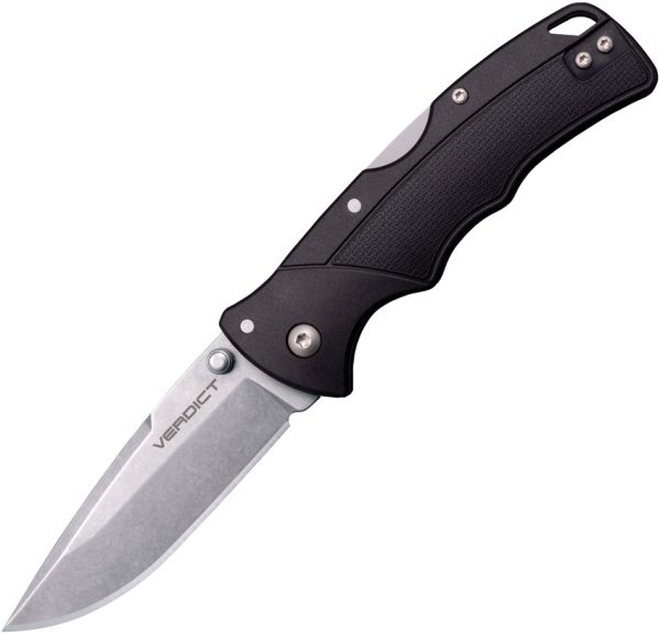 Cold Steel Verdict Lockback Folding Knife 3" 4116 Satin Blade Black GFN Handle