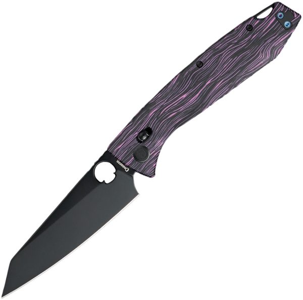 Daggerr Knives Alligator DH Crossbar Folding Knife 4.25in CPM MagnaCut Black/Purple