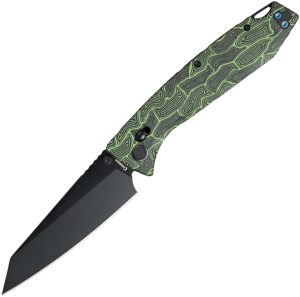 DGRFM81TGRBK Daggerr Knives Alligator TS Crossbar Folding Knife 4.25" MagnaCut Black/Green