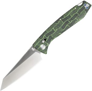 DGRFM81TGRS Daggerr Knives Alligator TS Crossbar Green Folding Knife 4.25" MagnaCut