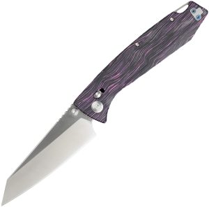 Daggerr Alligator TS Crossbar Black and Purple Folding Knife 4.25 inch MagnaCut