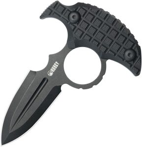 KUB403B.jpg Kubey Cavy Push Dagger 2.25" Black Stonewash Fixed Blade