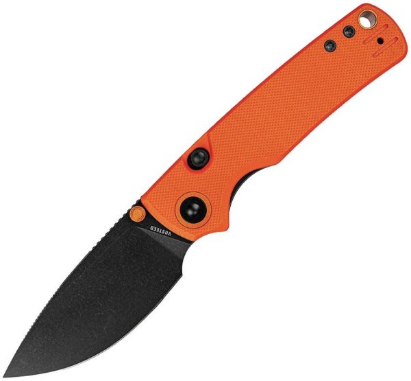 Vosteed Porcupine Top Linerlock Folding Knife Orange G10 3" Blade