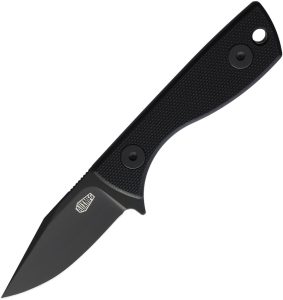 Auxiliary Manufacturing Runt Deadhead 2" Black PVD Fixed Blade w/ Kydex Sheath