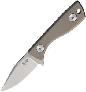 Auxiliary Manufacturing Runt Deadhead Fixed Blade Gray Titanium 2" 14C28N