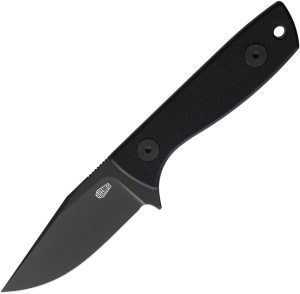 Auxiliary Manufacturing Runt XL Deadhead 3" Black PVD Fixed Blade Knife w/ Sheath