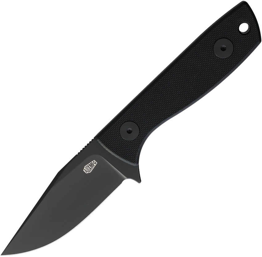 Auxiliary Manufacturing Runt XL Deadhead 3" Black PVD Fixed Blade Knife w/ Sheath