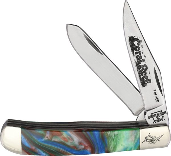 BC9545CR Bear & Son Little Trapper Coral Reef Folding Knife 3"