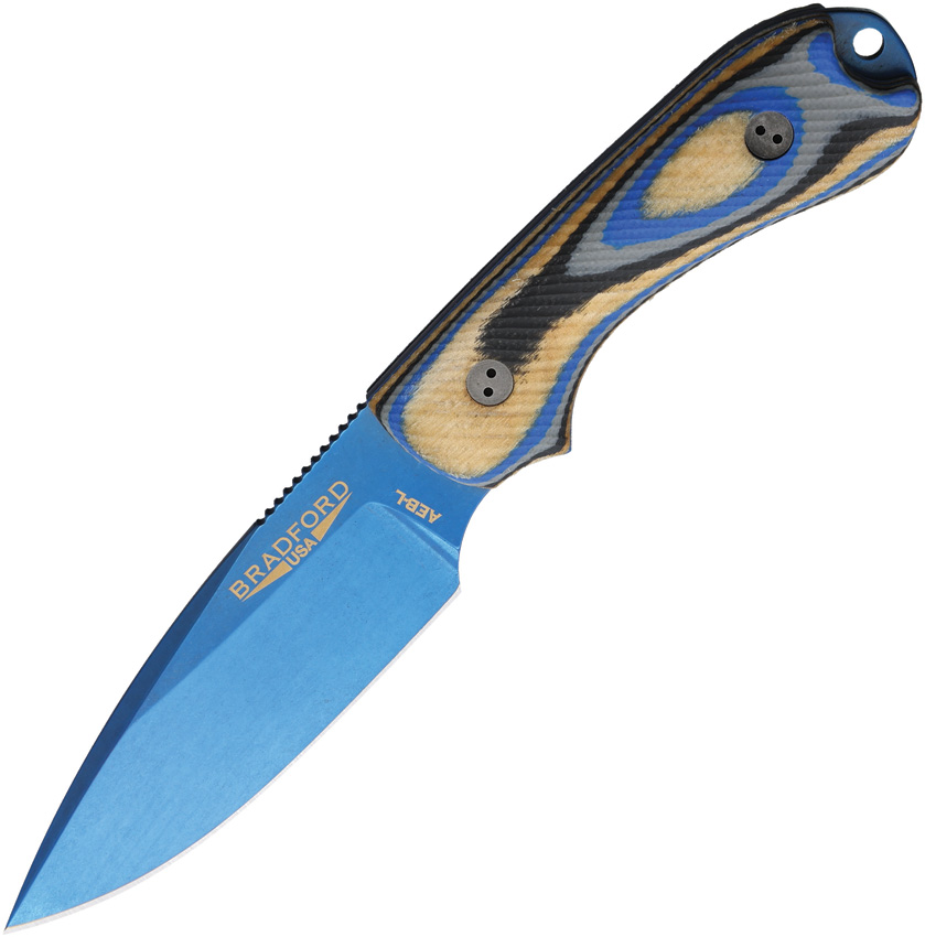 Bradford Knives Guardian 3 Fixed Blade Blue PVD AEB-L 3.5"